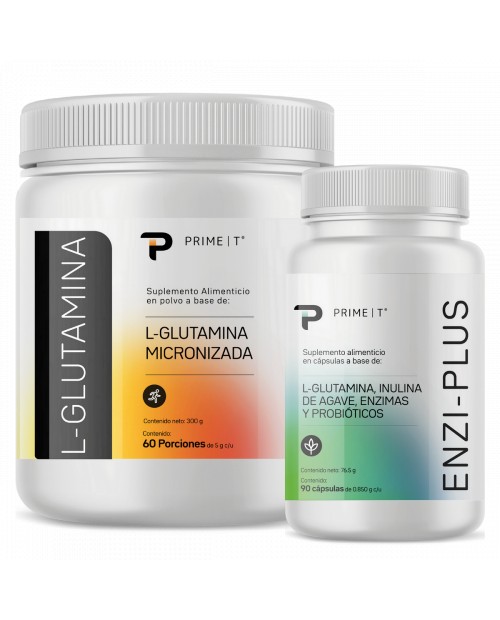 Enzimas Digestivas ENZI-PLUS y L-GLUTAMINA