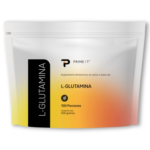 L-Glutamina Primetech Bolsa 500 g frente