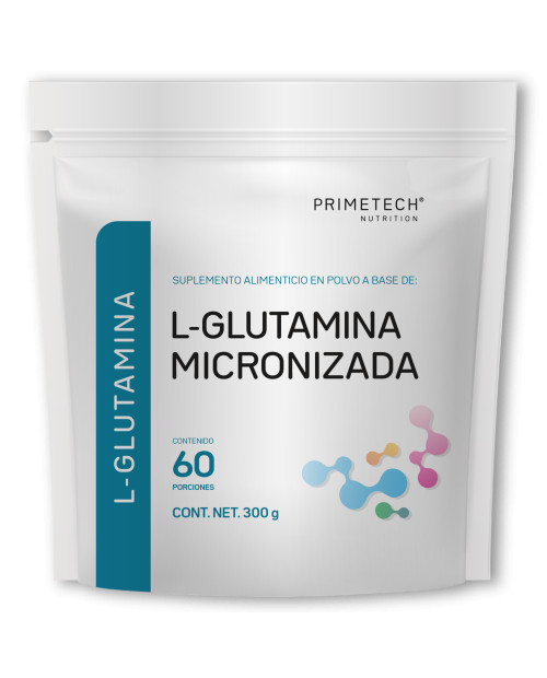L-Glutamina Primetech Bolsa 500 g frente